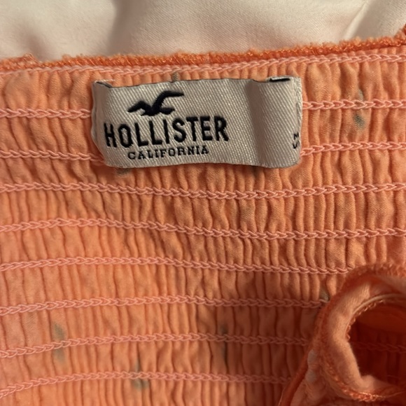 Orange crop top with white flowers - Picture 2 of 4